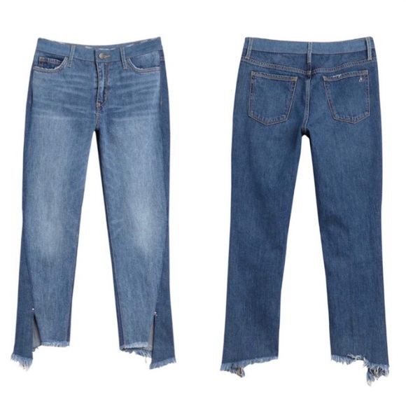 Sam Edelman MARY JANE Fringe Hem Contrast Jeans - Picture 4 of 12